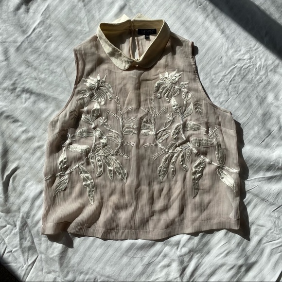 TOPSHOP sleeveless collard blouse - Picture 2 of 4